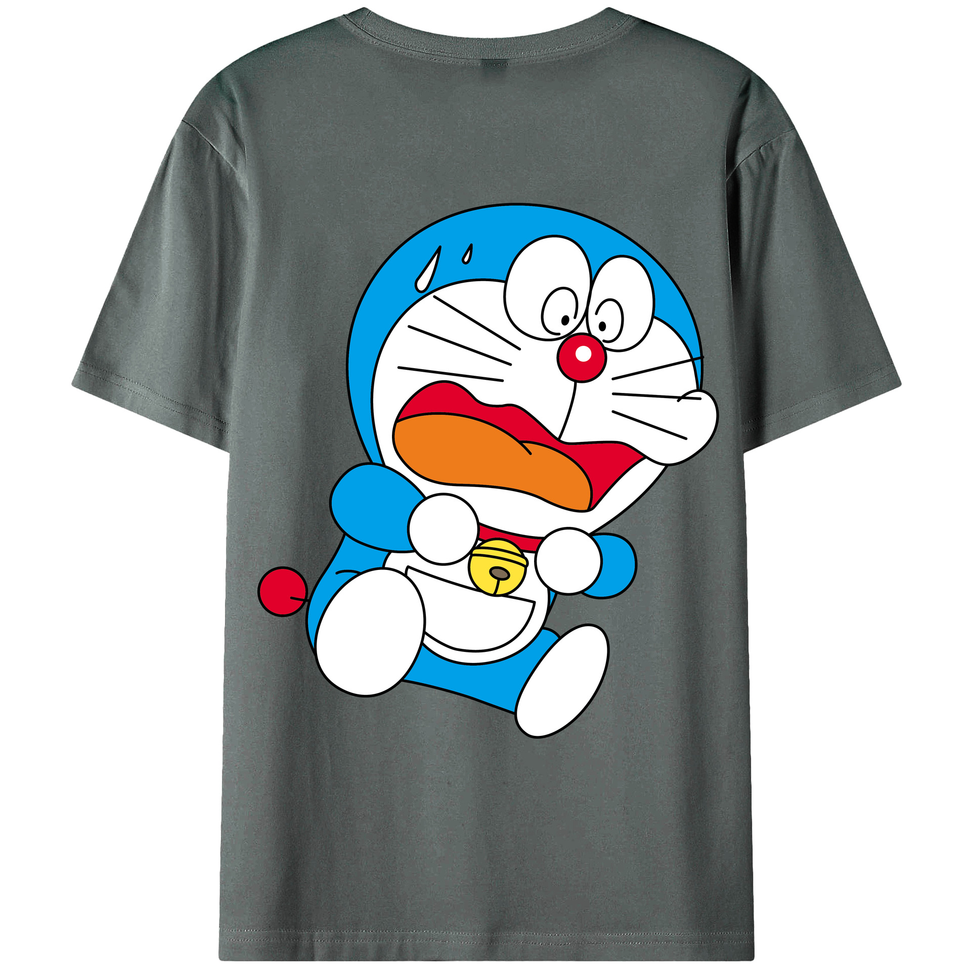 （画像用） ドラえもん Doraemon 綿100％ メンズ半袖Tシャツ（バックプリント） 通気性